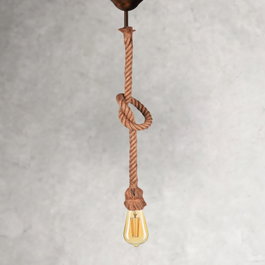 Opviq Lámpara de araña AYD-2784 de cuerda hecha a mano, 70 cm, Crema